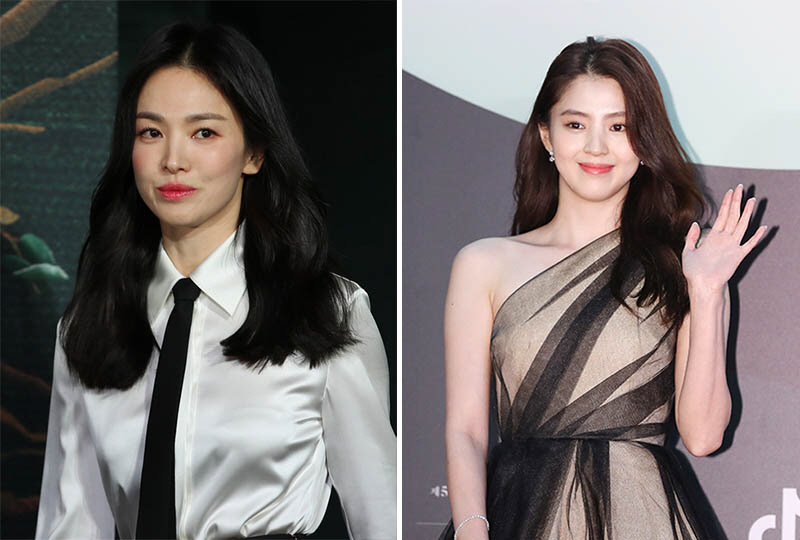 ▲송혜교(사진 왼쪽), 한소희 (뉴시스)