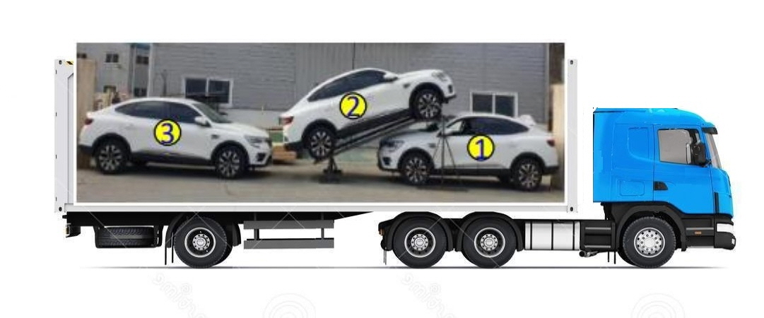 ▲대형 컨테이너 하나에 총 3대의 XM3를 싣는다. 수많은 시뮬레이션을 통해 최적의 구조를 찾았고, 장기간 운항에도 견고하게 차를 지탱할 수 있는 구조물 역시 르노코리아가 짜냈다. 