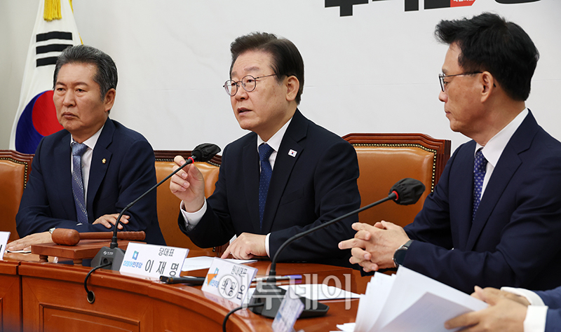 ▲발언하는 이재명 더불어민주당 대표. (고이란 기자 photoeran@)