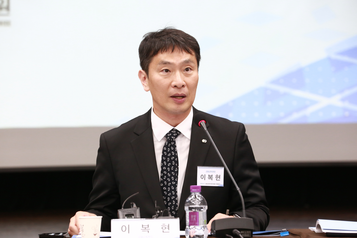 ▲이복현 금융감독원장이 5월 22일 열린 ‘2023년 금융감독자문위원회 전체회의’에 앞서 발언하고 있는 모습. (출처=금융감독원)