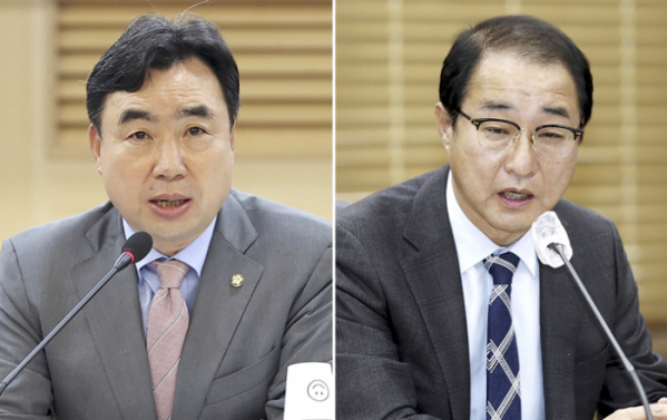 ▲더불어민주당 '2021년 전당대회 돈 봉투' 의혹에 연루된 윤관석·이성만 의원 (연합뉴스)