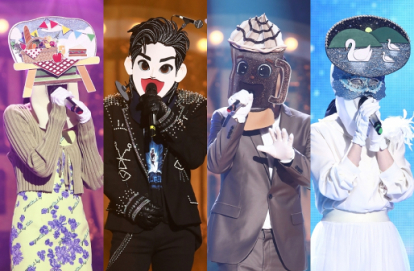 ▲'복면가왕' 피크닉·록스타·카페모카·백조의호수(사진제공=MBC)