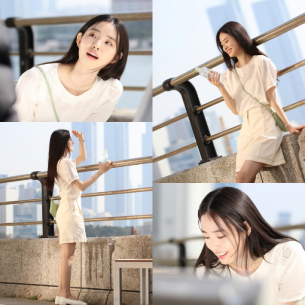 ▲배우 신시아 광고 비하인드(사진제공=앤드마크)