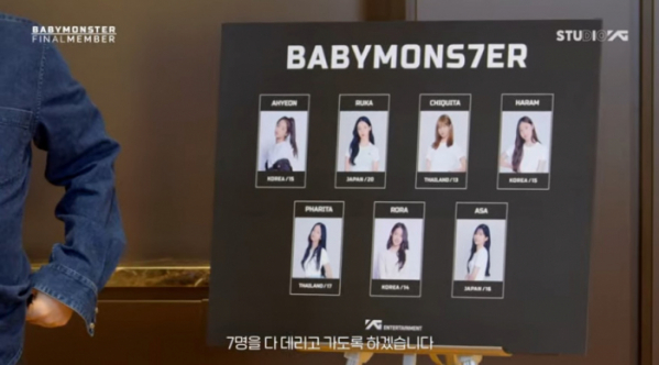 ▲베이비몬스터(BABYMONS7ER)(사진=YG 유튜브 채널)