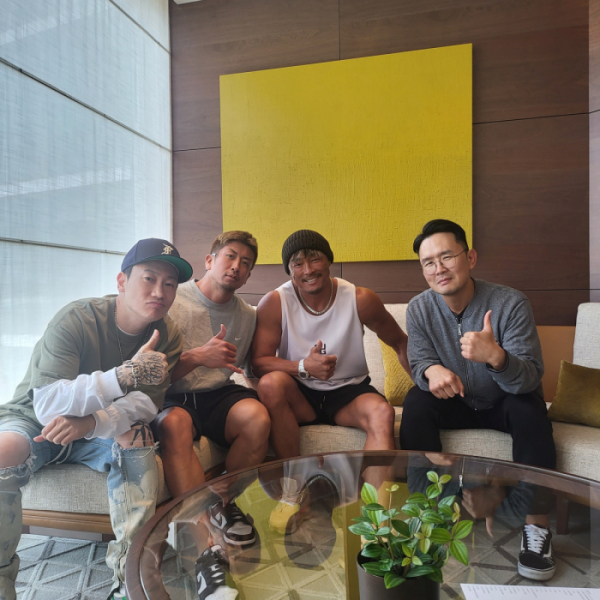 ▲H유진, 토미, 추성훈, 윤형빈(사진=윤소그룹 제공)