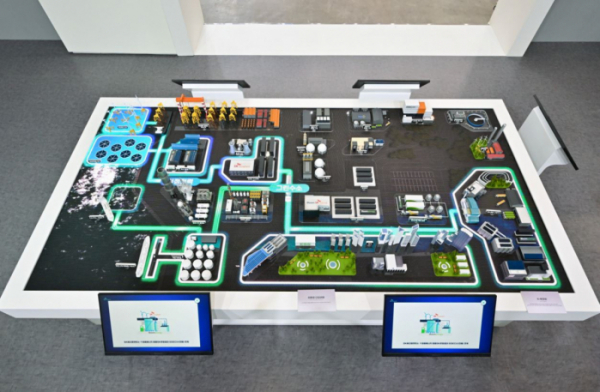 ▲﻿SK에코플랜트가 보유한 에너지∙환경 사업 전반을 하나로 연결된 미래 도시 디오라마로 표현한 그린시티 (사진제공=SK에코플랜트)