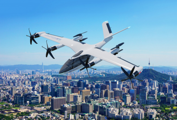 ▲KAI에서 제안하는 AAV(미래형항공기체) 비행 장면(가상) (사진제공=KAI)