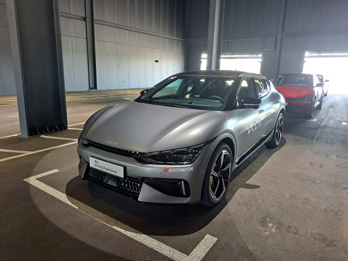 ▲기아 레벨 2 프로그램에 사용한 EV6 GT. (이민재 기자 2mj@)