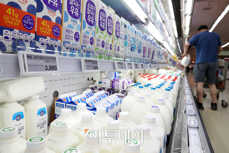 ▲11일 서울의 한 대형마트에 시민들이 우유를 고르고 있다. (고이란 기자 photoeran@)