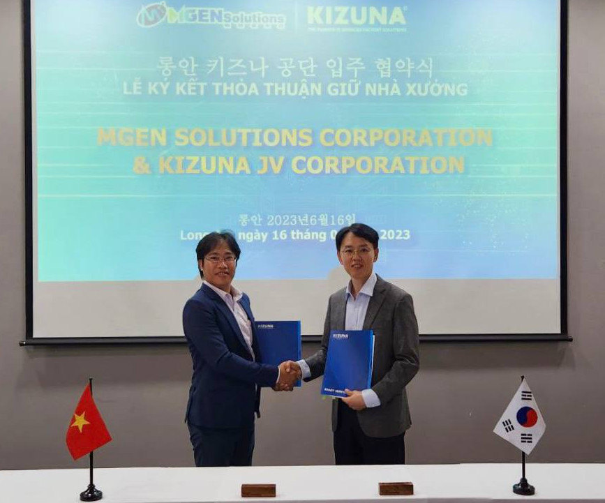 ▲엠젠솔루션은 코일자성체 부품의 양산시기를 앞당기기 위해 베트남 공단과 입주계약을 체결했다고 19일 밝혔다.(사진 엠젠솔루션 제공)