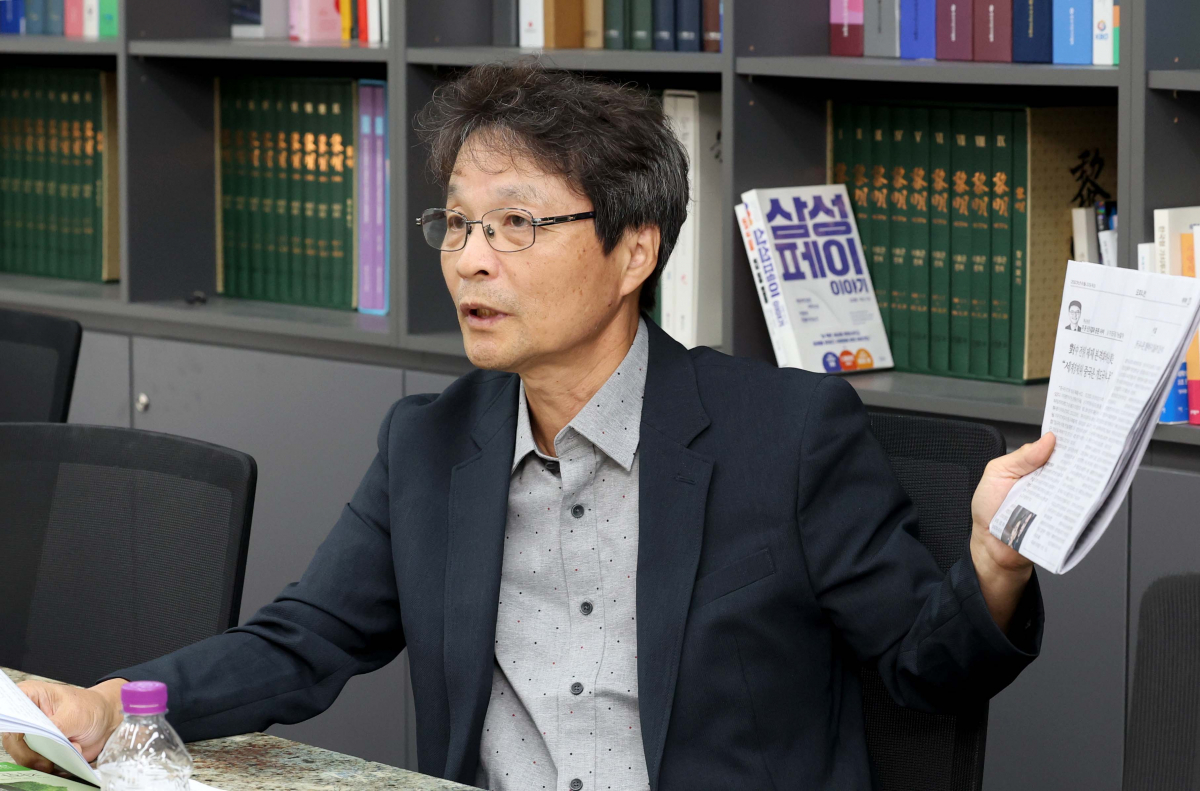 ▲22일 서울 강남구 이투데이에서 열린 이투데이 2분기 편집위원회에서 한국교육방송 이사인 조호연 편집위원회 위원장이 발언하고 있다. 신태현 기자 holjjak@