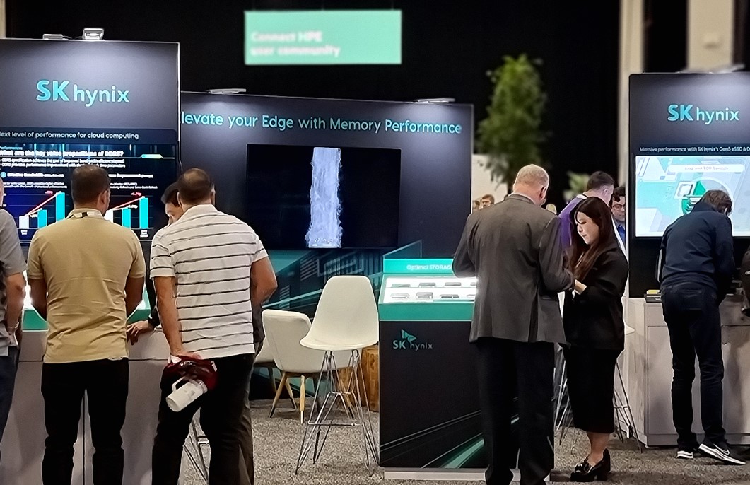 ▲HPE 디스커버에 마련된 SK하이닉스 전시 부스. (제공=SK하이닉스)