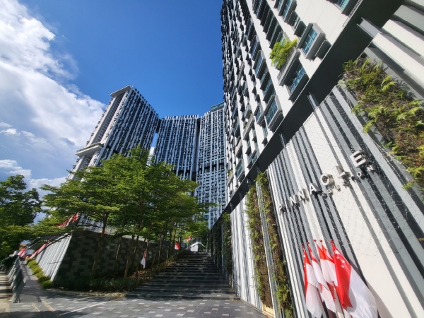 ▲지난해 8월 1일 싱가포르에 있는 고품질 공공주택 ‘피나클 앳 덕스톤(피나클)’의 모습이 보인다. 싱가포르/뉴시스
