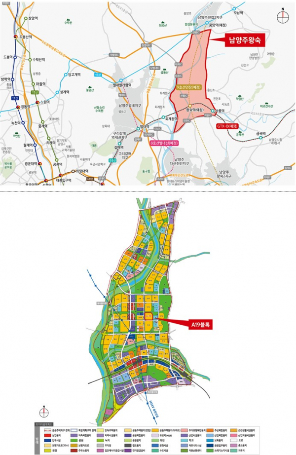▲남양주왕숙 위치도 및 토지이용계획도 (자료제공=국토교통부)