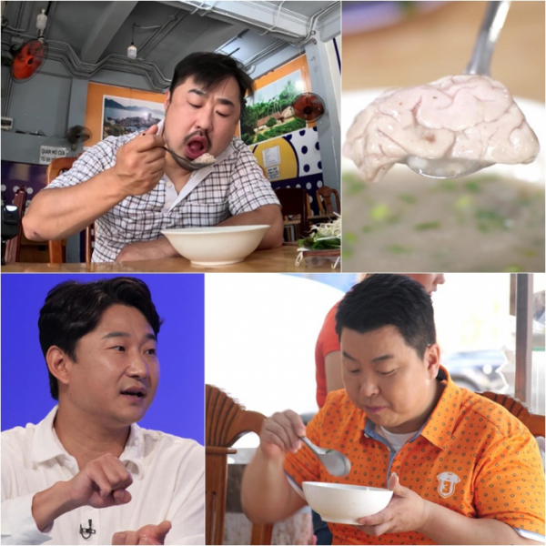 ▲'사장님 귀는 당나귀 귀' 돼지 뇌 죽(사진제공=KBS)