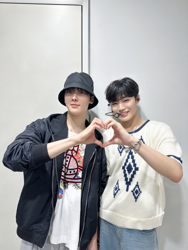 ▲윤산하, 은섭(사진 제공 = LUN8(루네이트) 공식 SNS)