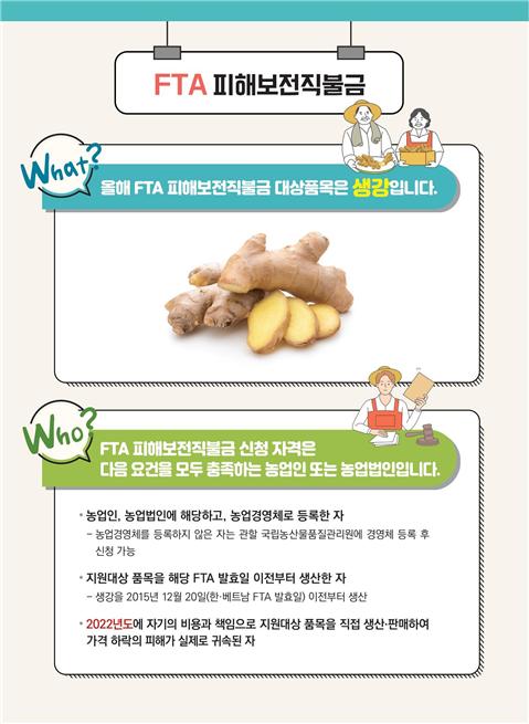 ▲FTA피해보전직불금. (자료제공=농림축산식품부)