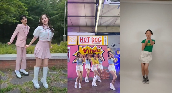 ▲임서원-안율-이소원 '오빠오빠' 챌린지(사진=톱스타엔터테인먼트)