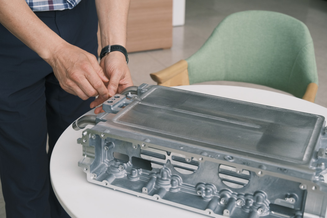 ▲코넥이 마찰교반용접(FSW) 기술을 이용해 만든 자동차 부품. (사진제공=한국산업기술진흥원)