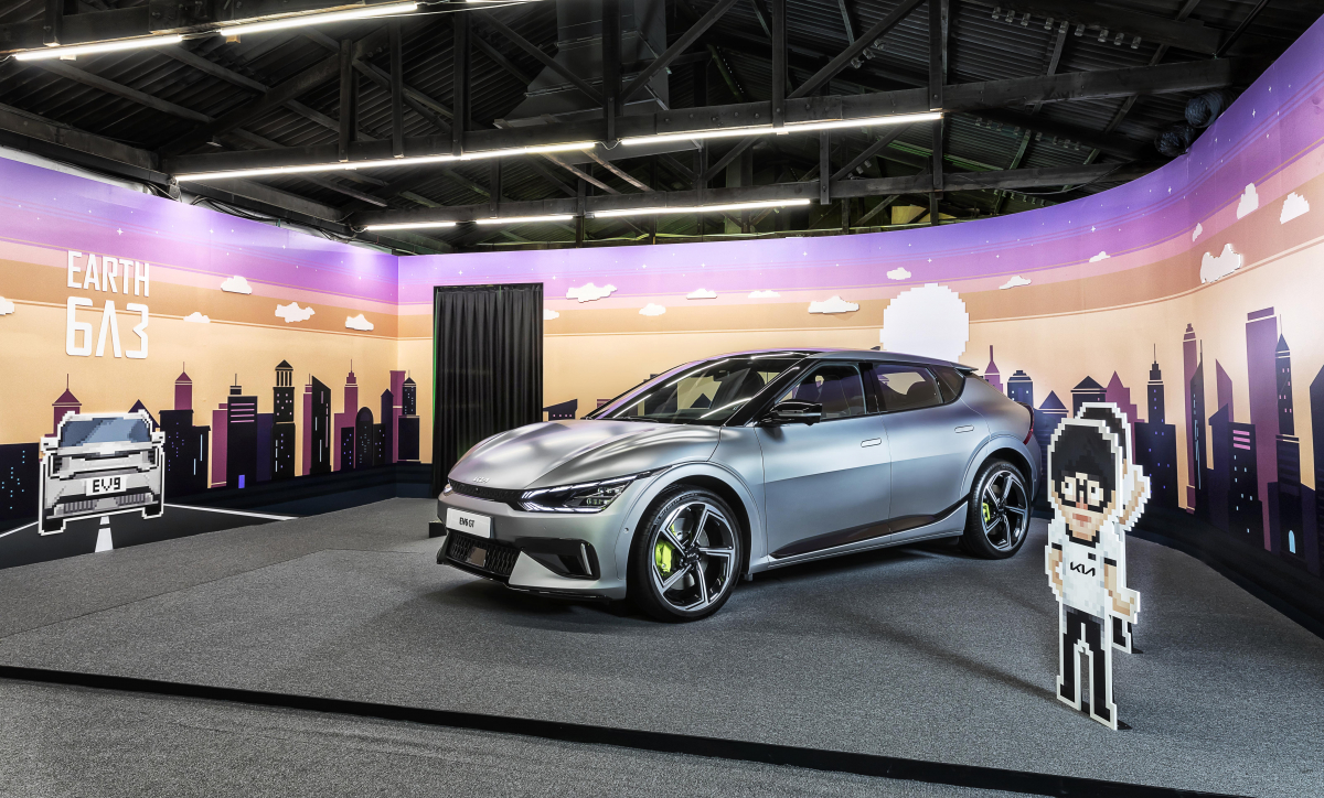 ▲EV6가 전시되어 있는 ‘지구 6A3’ 내부 모습. (사진제공=기아)

