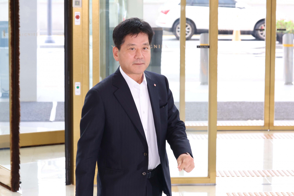 ▲김연섭 롯데에너지머티리얼즈 대표가 18일 서울 송파구 롯데월드타워에서 열린 ‘롯데그룹 2023 하반기 밸류 크리에이션 미팅(VCM)’에 참석하고 있다. 신태현 기자 holjjak@