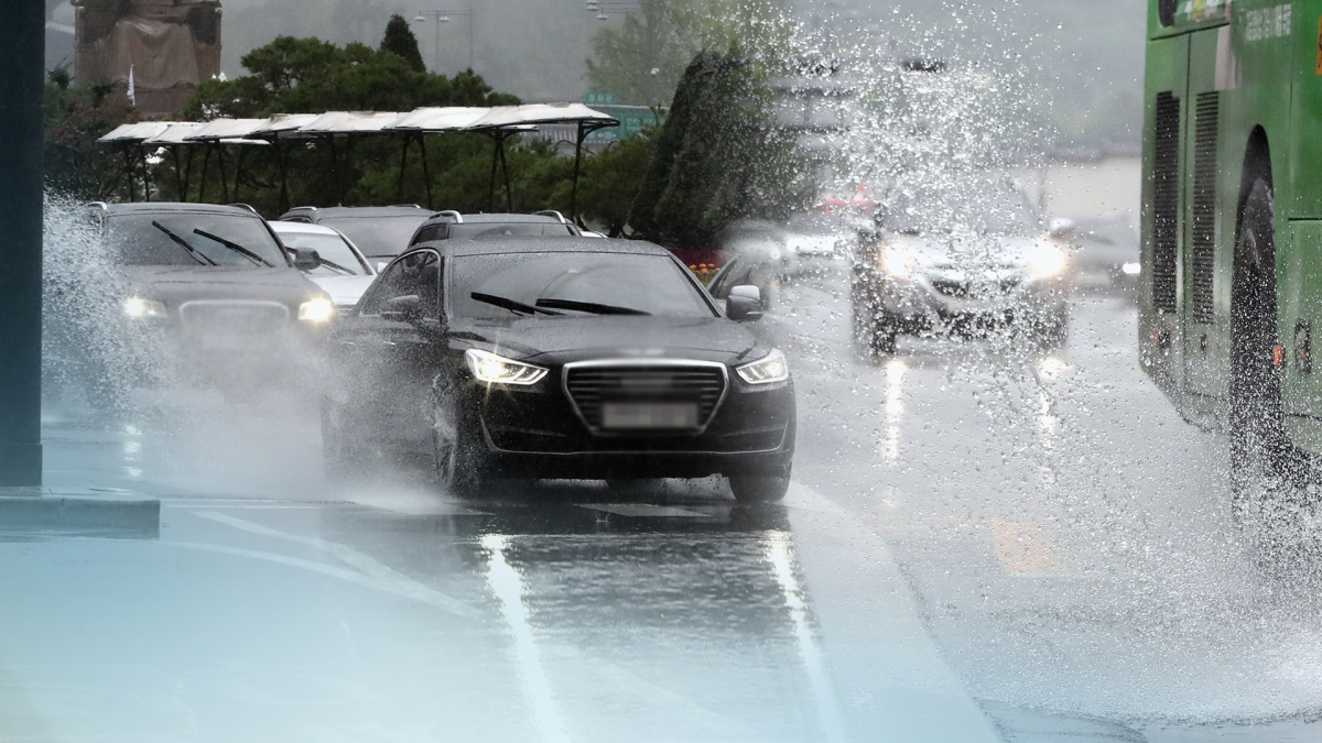 ▲빗길 운전 이미지. (연합뉴스)