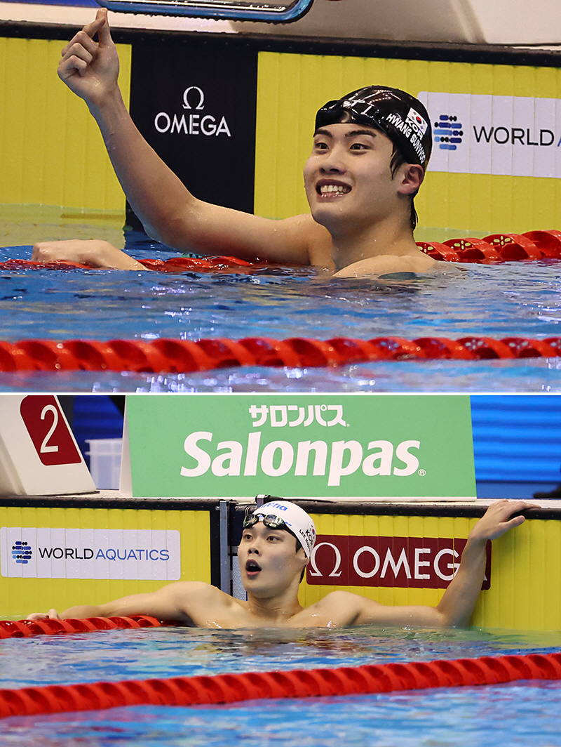 ▲황선우(사진 위), 이호준 (연합뉴스)
