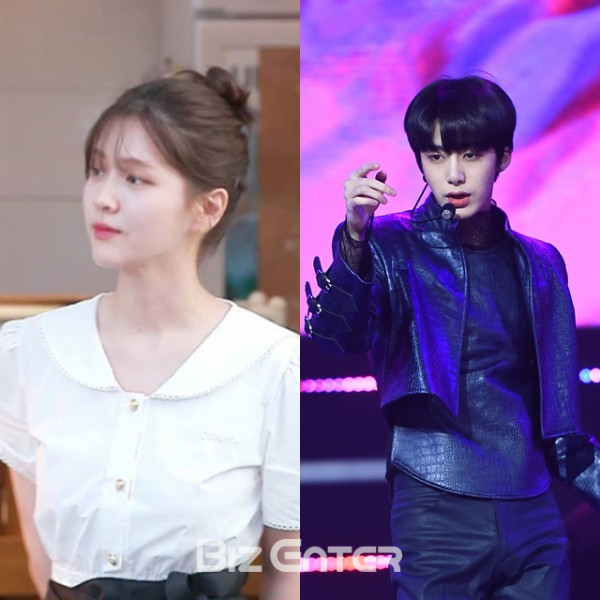 ▲김지은, 몬스타엑스 형원(사진=SBS 제공(왼쪽), 비즈엔터DB)