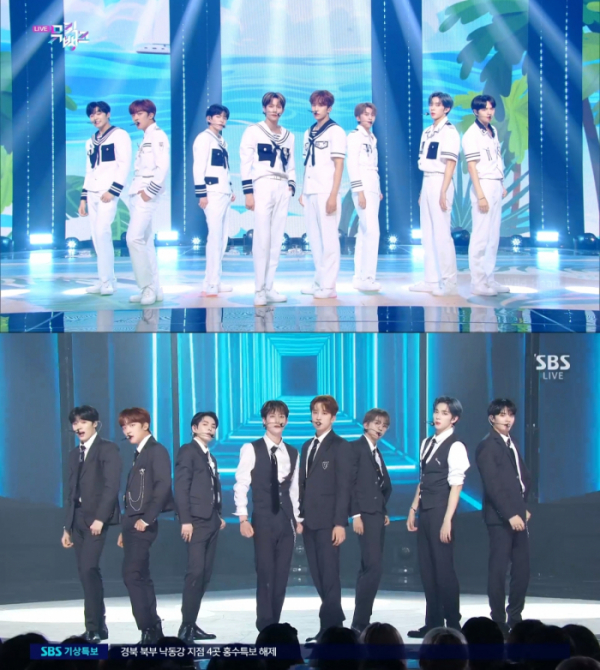 ▲루네이트(사진 =KBS2 ‘뮤직뱅크’, SBS ‘인기가요’ 방송 캡처)