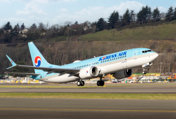 ▲대한항공이 부산발 일본 노선 운항을 재개한다. 사진은 대한항공 보잉737-8. (사진제공=대한항공)