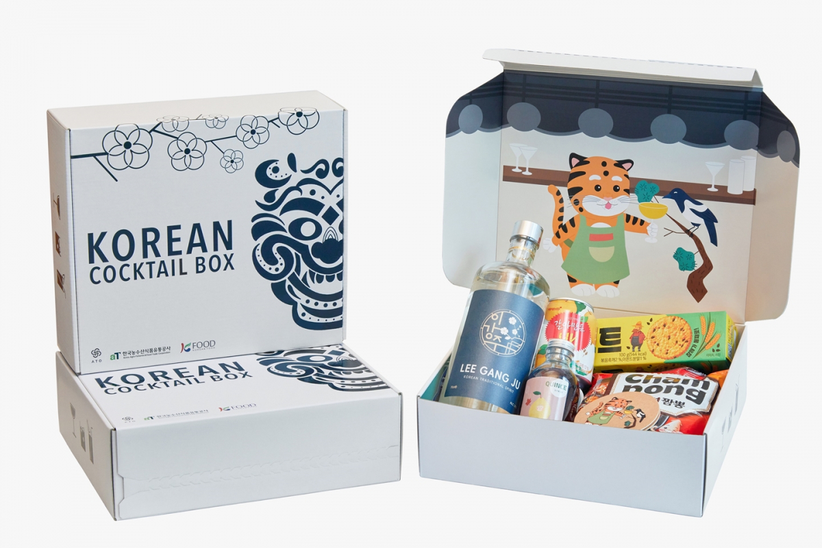 ▲영국 아마존 UK에서 판매 중인 'K-칵테일 키트' (자료제공=한국농수산식품유통공사(aT))