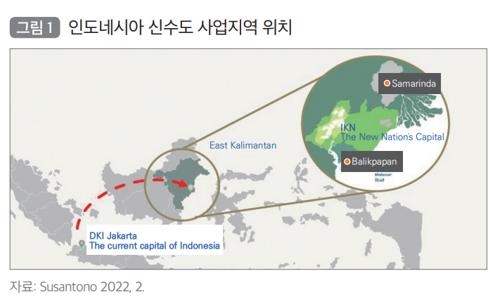 ▲인니 신수도 사업 위치. (자료제공=국토연구원)