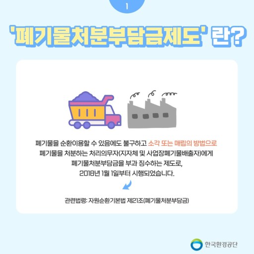 ▲폐기물처분부담금제도 (사진제공=한국환경공단)