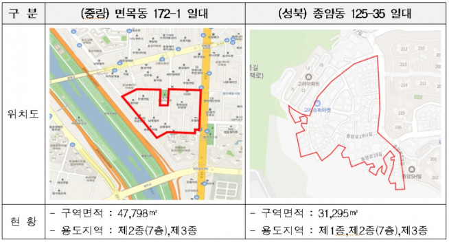 ▲재개발 후보지 선정구역 현황 (자료제공=서울시)