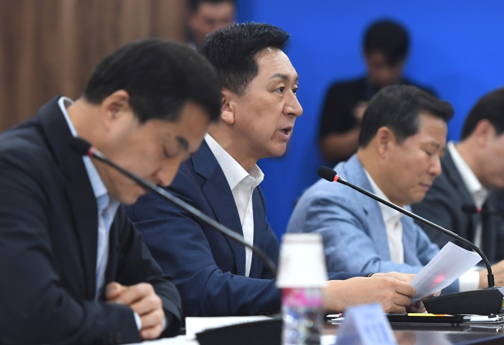 ▲김기현 국민의힘 대표가 7일 서울 마포구 서울경찰청 강력범죄수사대에서 열린 '해결사! 김기현이 간다-강력범죄대책 마련 현장방문'에서 발언을 하고 있다. 국회사진취재단 (이투데이DB)