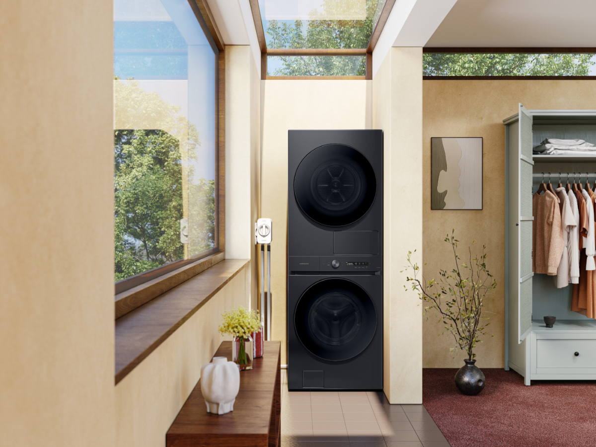 ▲'미세플라스틱저감 코스'를 사용할 수 있는 2023년형 '비스포크 그랑데 AI 탑핏'. (사진제공=삼성전자)