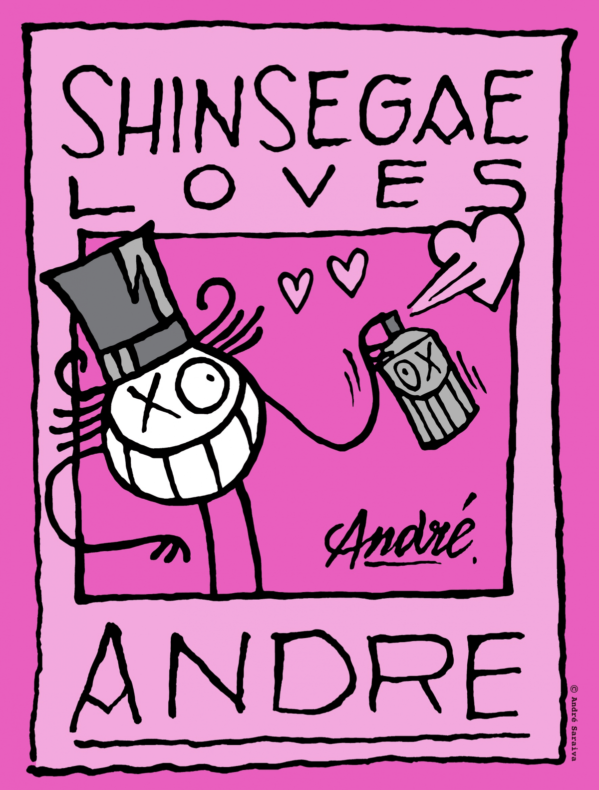 ▲신세계백화점이 그래피티 아티스트 ‘안드레 사라이바’와 진행하는 ‘SHINSEGAE LOVES ANDRE’ 행사 포스터 (사진제공=신세계백화점)