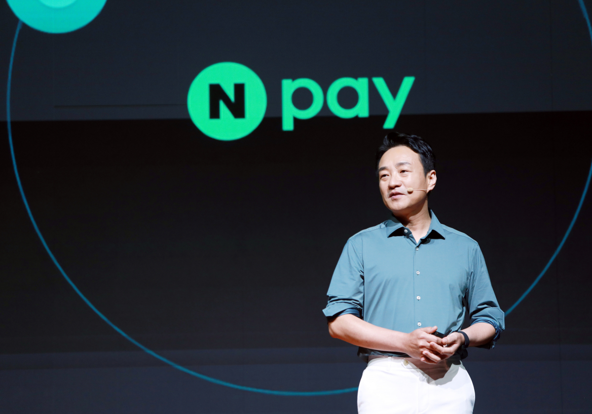 ▲박상진 네이버페이 대표가 24일 서울 강남구 그랜드 인터컨티넨탈 서울 파르나스에서 열린 팀네이버 컨퍼런스 ‘단23(DAN23)’에서 발표하고 있다. 