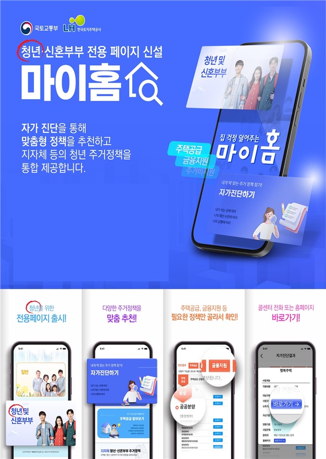 ▲마이홈 청년 전용 페이지 홍보포스터 (자료제공=국토교통부)