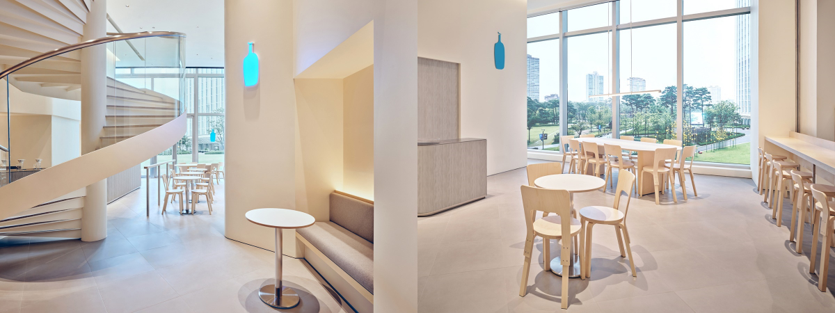 ▲잠실 롯데월드몰에 문을 여는 ‘블루보틀 잠실 카페’ 모습 (사진제공=롯데백화점)