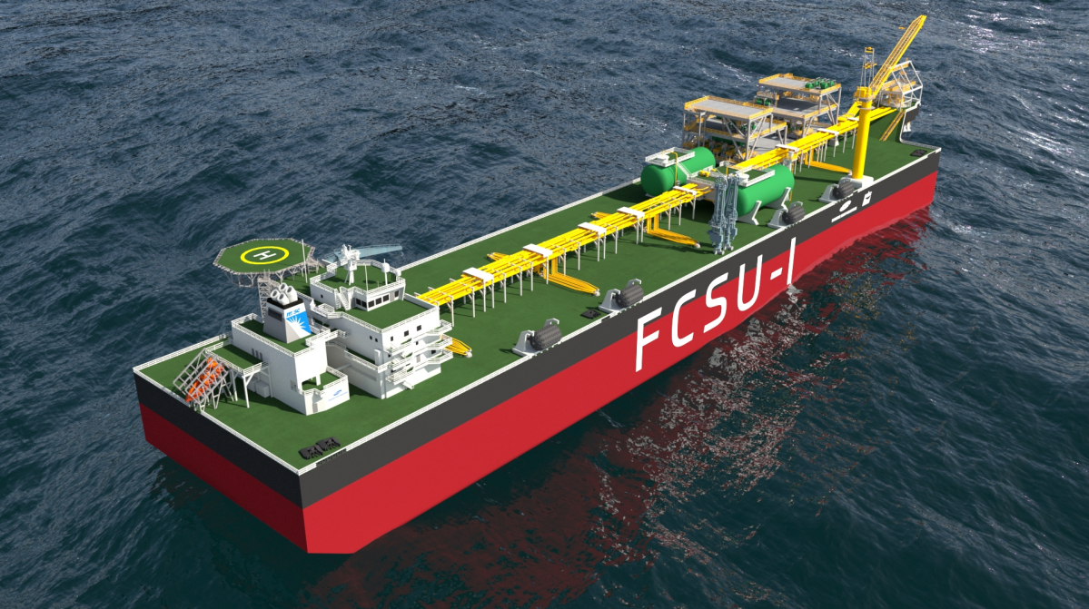 ▲삼성중공업이 MISC와 공동 개발한 부유식 이산화탄소 저장ㆍ주입 설비 (FCSU) 이미지. (사진제공=삼성중공업)