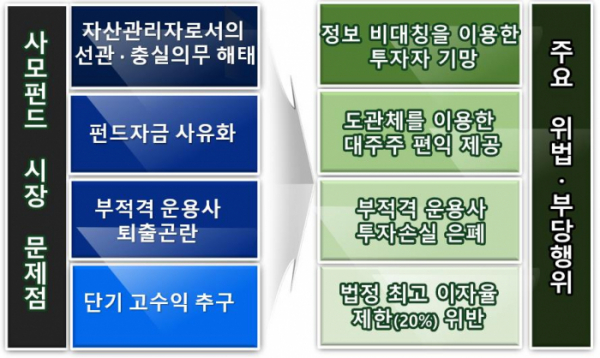 ▲사모운용사 주요 지적 사례 (출처=금융감독원)