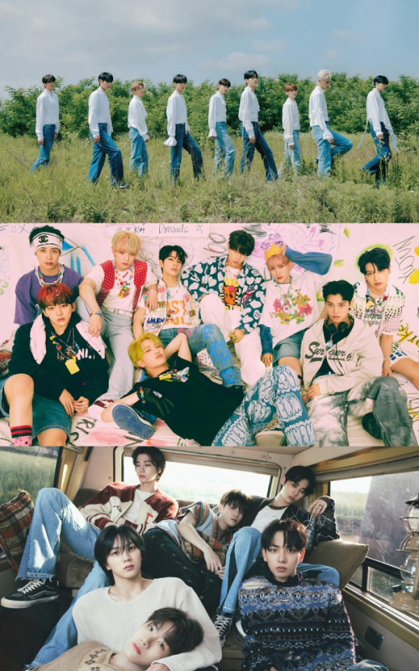 ▲제로베이스원‧싸이커스‧보이넥스트도어(사진제공=각 소속사)