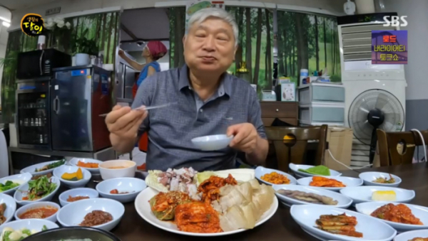 ▲'생활의달인' 전주식당 문어김치 보쌈(사진=SBS 방송화면 캡처)