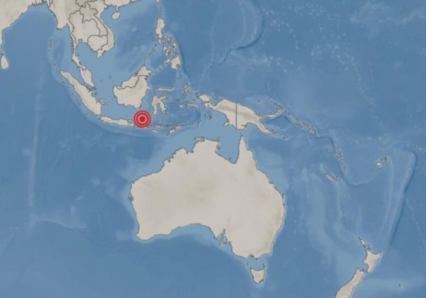 ▲29일 오전 4시 55분경 인도네시아 마타람 북북동쪽 207km 해역에서 규모 7.1의 지진이 발생했다. 출처 기상청 홈페이지 캡처
