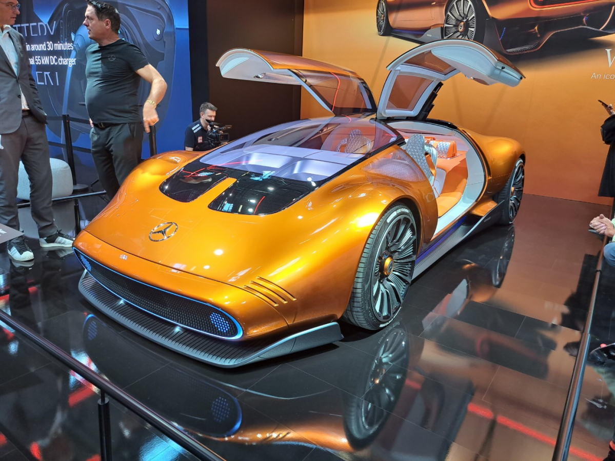 ▲메르세데스-벤츠가 'IAA 모빌리티 2023'에 전시한 콘셉트카 '비전 원-일레븐'. (이민재 기자 2mj@)