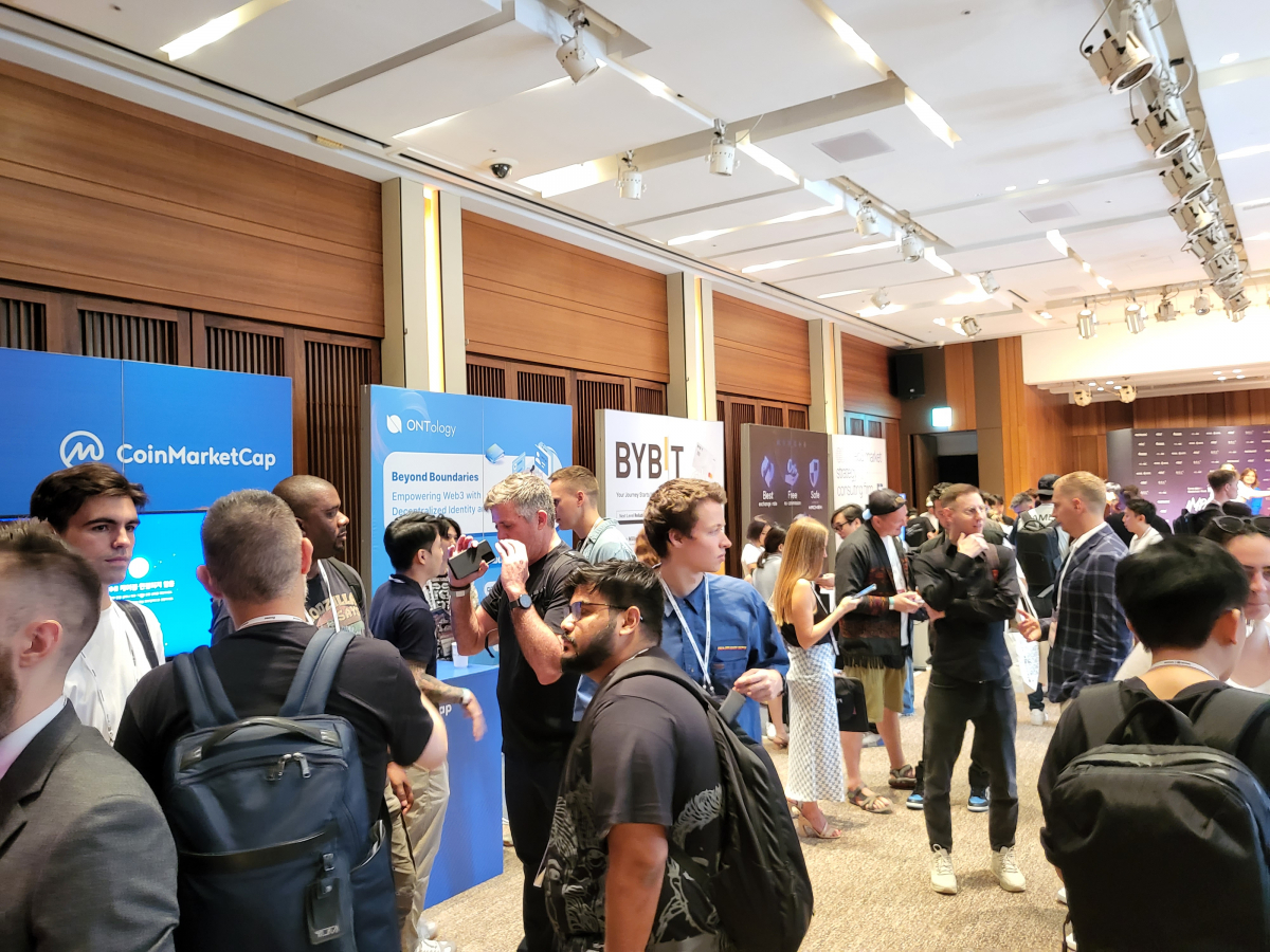 ▲신라호텔 영빈관에 위치한 기업 운영 부스 (윤희성 기자 yoonheesung@)