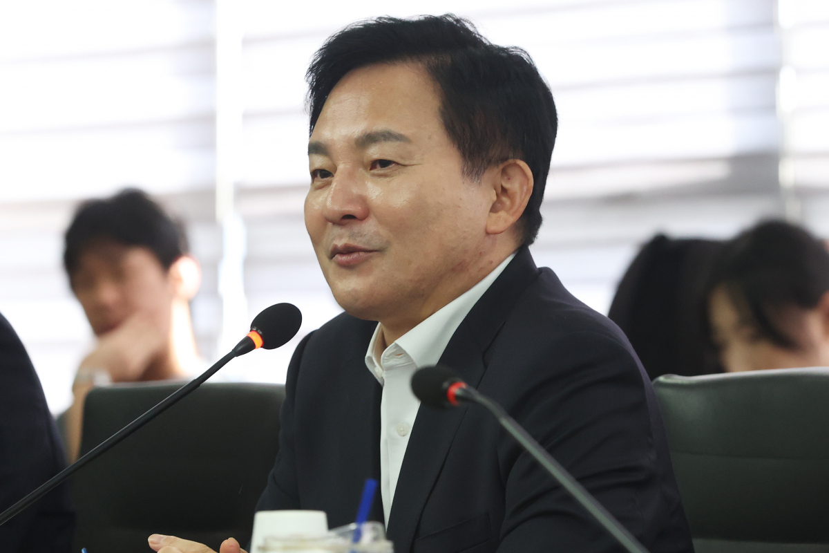 ▲원희룡 국토교통부 장관이 6일 서울 강남구 건설회관에서 열린 '건설산업 정상화 TF 킥오프 회의'에서 발언하고 있다. (연합뉴스)