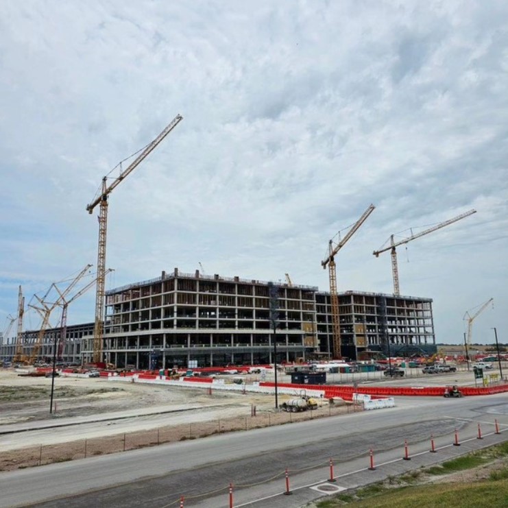 ▲삼성전자가 미국 텍사스 테일러에 짓고 있는 파운드리 공장 (경계현)