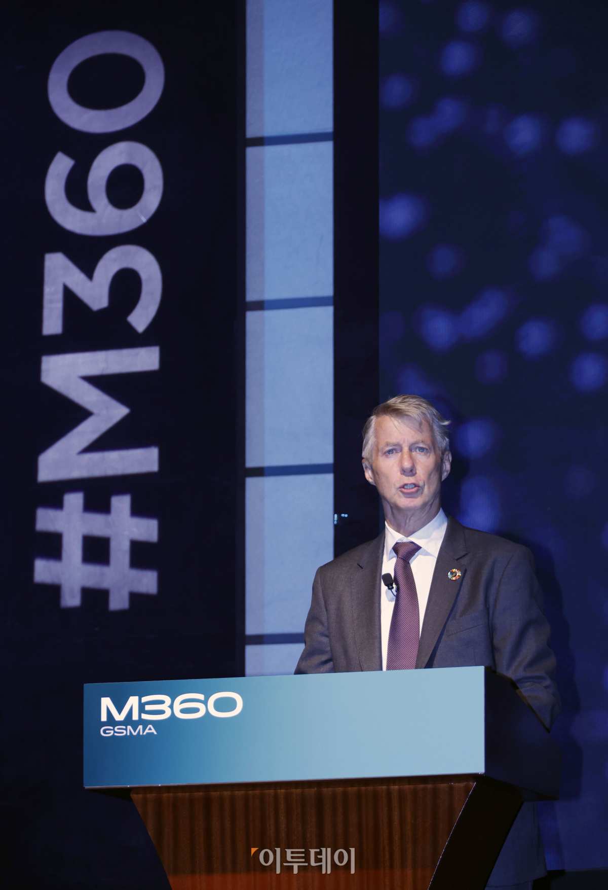 ▲마츠 그란리드 GSMA 사무총장이 7일 오전 서울 중구 웨스틴조선호텔에서 열린 세계이동통신사업자연합회(GSMA) 모바일 360 아시아태평양 콘퍼런스(M360 APAC)에서 기조연설을 하고 있다. 조현호 기자 hyunho@